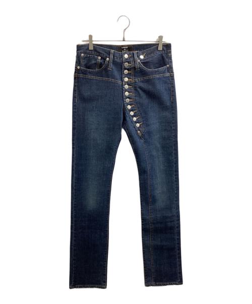 CABANE de ZUCCa（カバンドズッカ）CABANE de ZUCCa (カバンドズッカ) 11連ボタンデニムパンツ ブルー サイズ:Sの古着・服飾アイテム