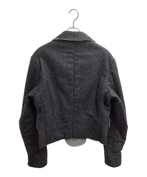 Vivienne Westwood ANGLOMANIA（ヴィヴィアンウエストウッドアングロマニア）VIVIENNE WESTWOOD ANGLOMANIA (ヴィヴィアンウエストウッドアングロマニア) 90s Wool Boa Chino Short Coat（ウールﾎﾞｱチノショートコート）/ 358-47064 グレー サイズ:48の古着・服飾アイテム