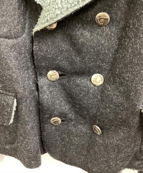 Vivienne Westwood ANGLOMANIA（ヴィヴィアンウエストウッドアングロマニア）VIVIENNE WESTWOOD ANGLOMANIA (ヴィヴィアンウエストウッドアングロマニア) 90s Wool Boa Chino Short Coat（ウールﾎﾞｱチノショートコート）/ 358-47064 グレー サイズ:48の古着・服飾アイテム