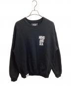 NEIGHBORHOOD×WIND AND SEAネイバーフッド×ウィンダンシー）の古着「LOGO SWEATSHIRT / 231UWWSN-CSM01S」｜ブラック