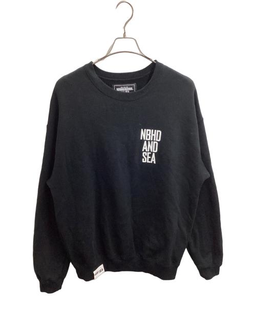 NEIGHBORHOOD（ネイバーフッド）NEIGHBORHOOD (ネイバーフッド) WIND AND SEA (ウィンダンシー) LOGO SWEATSHIRT / 231UWWSN-CSM01S ブラック サイズ:Ｍの古着・服飾アイテム