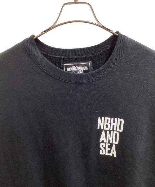 NEIGHBORHOOD（ネイバーフッド）NEIGHBORHOOD (ネイバーフッド) WIND AND SEA (ウィンダンシー) LOGO SWEATSHIRT / 231UWWSN-CSM01S ブラック サイズ:Ｍの古着・服飾アイテム