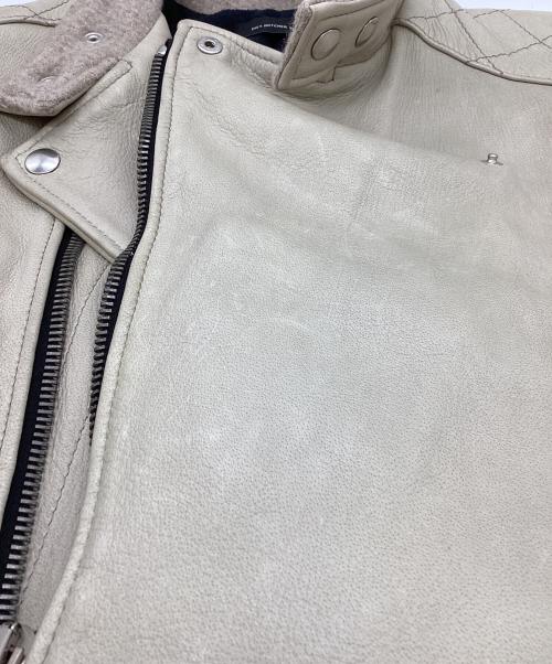 DIET BUTCHER SLIM SKIN（ダイエットブッチャースリムスキン）DIET BUTCHER SLIM SKIN (ダイエットブッチャースリムスキン) 19AW ニット切替ライダースジャケット アイボリー サイズ:1の古着・服飾アイテム