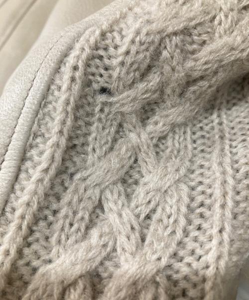DIET BUTCHER SLIM SKIN（ダイエットブッチャースリムスキン）DIET BUTCHER SLIM SKIN (ダイエットブッチャースリムスキン) 19AW ニット切替ライダースジャケット アイボリー サイズ:1の古着・服飾アイテム