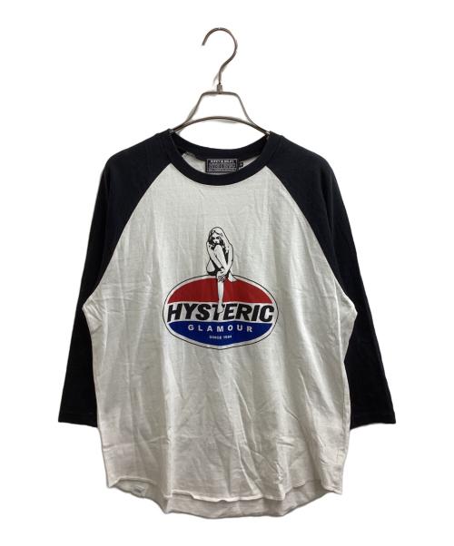 Hysteric Glamour（ヒステリックグラマー）Hysteric Glamour (ヒステリックグラマー) GIRL ON THE TOP 七分袖Tシャツ / 02233CL03 ホワイト サイズ:Mの古着・服飾アイテム