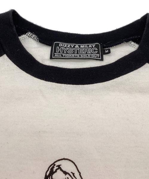 Hysteric Glamour（ヒステリックグラマー）Hysteric Glamour (ヒステリックグラマー) GIRL ON THE TOP 七分袖Tシャツ / 02233CL03 ホワイト サイズ:Mの古着・服飾アイテム