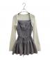 ANDMARY（アンドマリー）の古着「Betty shirring mini dress / am1634」｜ブラック×ホワイト