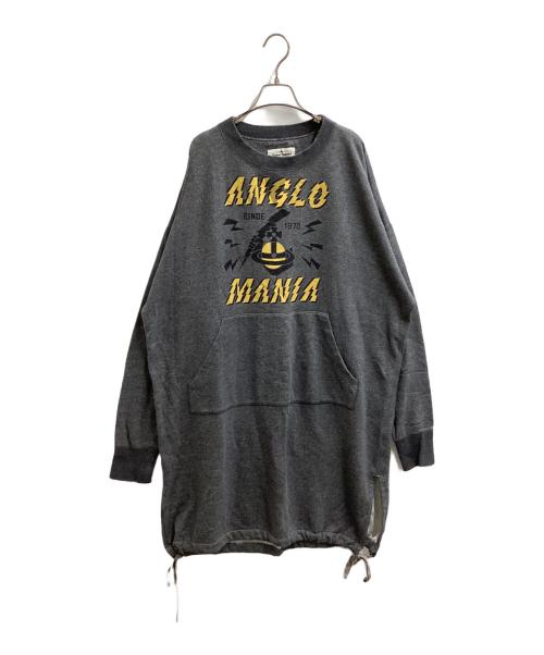 Vivienne Westwood ANGLOMANIA（ヴィヴィアンウエストウッドアングロマニア）VIVIENNE WESTWOOD ANGLOMANIA (ヴィヴィアンウエストウッドアングロマニア) コーマ裏毛スウェット ワンピース / 15-01-581007 グレー サイズ:38の古着・服飾アイテム