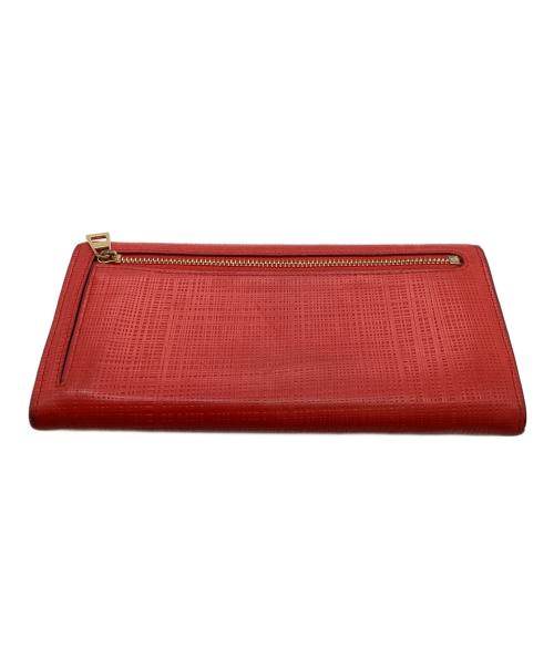 LOEWE（ロエベ）LOEWE (ロエベ) リネンコンチネンタルウォレット レッドの古着・服飾アイテム
