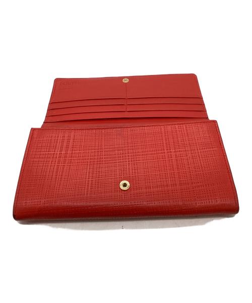 LOEWE（ロエベ）LOEWE (ロエベ) リネンコンチネンタルウォレット レッドの古着・服飾アイテム