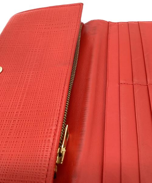 LOEWE（ロエベ）LOEWE (ロエベ) リネンコンチネンタルウォレット レッドの古着・服飾アイテム