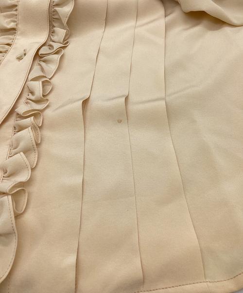 CHANEL（シャネル）CHANEL (シャネル) シルクフリルブラウス ベージュ サイズ:38の古着・服飾アイテム