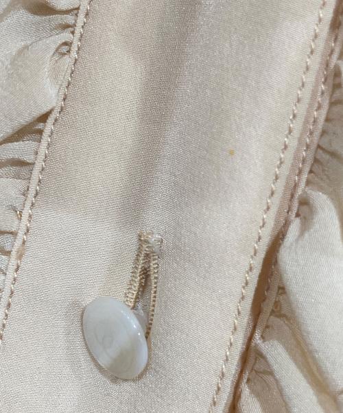 CHANEL（シャネル）CHANEL (シャネル) シルクフリルブラウス ベージュ サイズ:38の古着・服飾アイテム