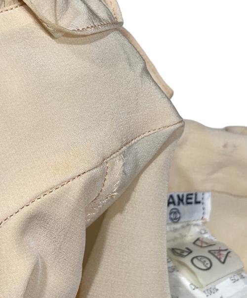 CHANEL（シャネル）CHANEL (シャネル) シルクフリルブラウス ベージュ サイズ:38の古着・服飾アイテム