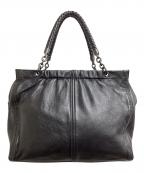 BOTTEGA VENETAボッテガベネタ）の古着「イントレチャート ワンショルダーバッグ」｜ブラック
