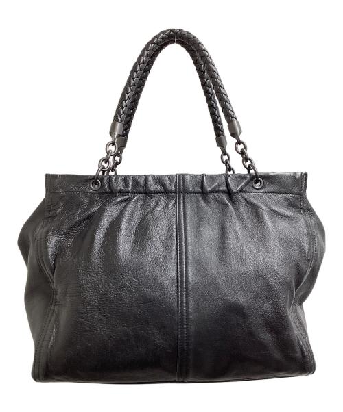 BOTTEGA VENETA（ボッテガベネタ）BOTTEGA VENETA (ボッテガベネタ) イントレチャート ワンショルダーバッグ ブラックの古着・服飾アイテム