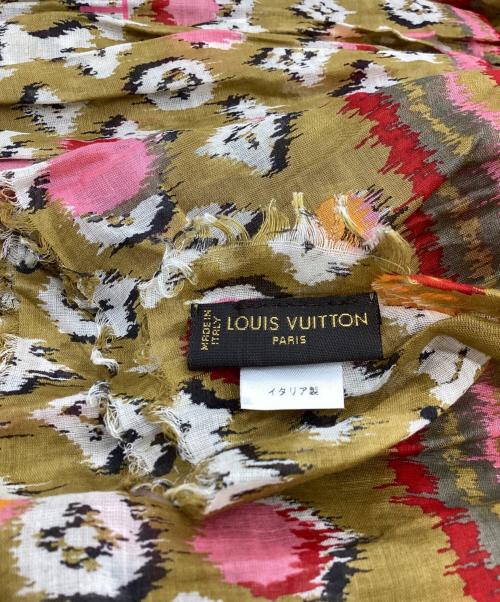 LOUIS VUITTON（ルイ ヴィトン）LOUIS VUITTON (ルイ ヴィトン) プリーツモノグラムスカーフ ベージュの古着・服飾アイテム