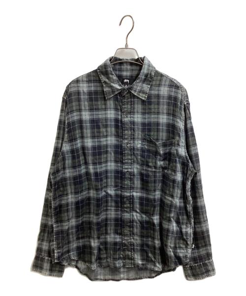 stussy（ステューシー）stussy (ステューシー) 26SS MATTHEW PLAID SHIRT グレー サイズ:Mの古着・服飾アイテム