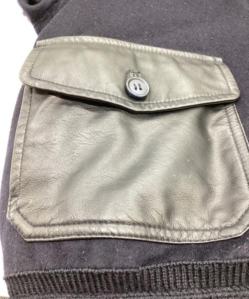 Cinquanta（チンクワンタ）Cinquanta (チンクワンタ) レザー切替ブルゾン ネイビー サイズ:50の古着・服飾アイテム