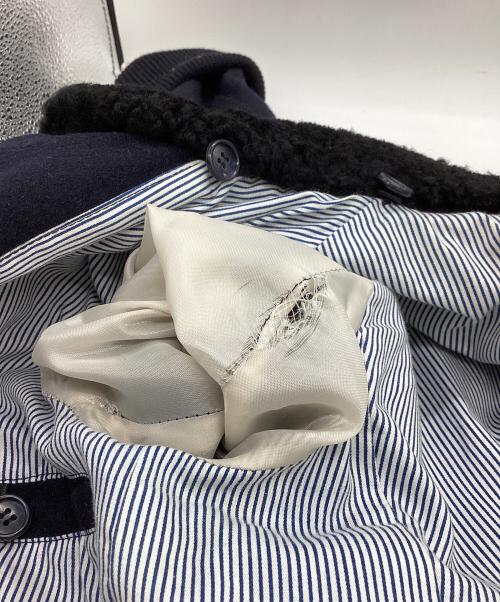 Cinquanta（チンクワンタ）Cinquanta (チンクワンタ) レザー切替ブルゾン ネイビー サイズ:50の古着・服飾アイテム