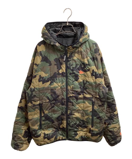 New Era（ニューエラ）New Era (ニューエラ) PUFF JAKCET REVERSIBL ブラック×グリーン サイズ:Lの古着・服飾アイテム