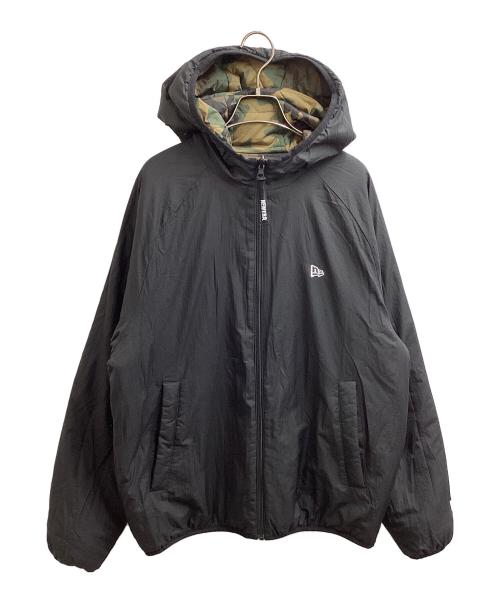 New Era（ニューエラ）New Era (ニューエラ) PUFF JAKCET REVERSIBL ブラック×グリーン サイズ:Lの古着・服飾アイテム