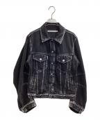 JOHN LAWRENCE SULLIVANジョン ローレンス サリバン）の古着「WASHED DENIM MASSIVE ROUNDED SLEEVE JACKET　/　1B011-0325-36」｜ブラック
