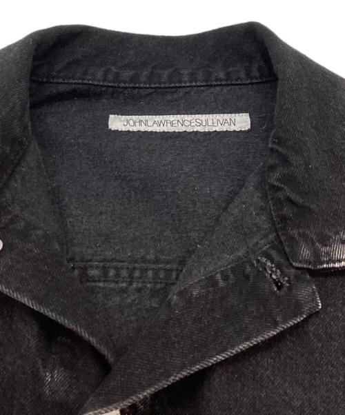 JOHN LAWRENCE SULLIVAN（ジョン ローレンス サリバン）JOHN LAWRENCE SULLIVAN (ジョン ローレンス サリバン) WASHED DENIM MASSIVE ROUNDED SLEEVE JACKET　/　1B011-0325-36 ブラック サイズ:46の古着・服飾アイテム