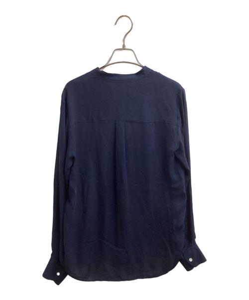 POLO RALPH LAUREN（ポロ・ラルフローレン）POLO RALPH LAUREN (ポロ・ラルフローレン) シルクスキッパーブラウス ネイビー サイズ:XSの古着・服飾アイテム