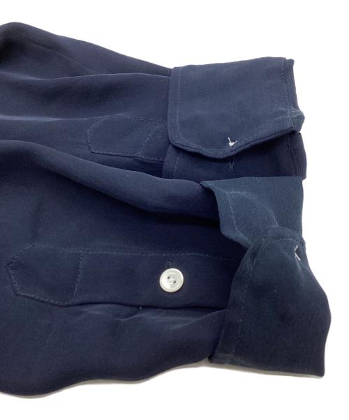 POLO RALPH LAUREN（ポロ・ラルフローレン）POLO RALPH LAUREN (ポロ・ラルフローレン) シルクスキッパーブラウス ネイビー サイズ:XSの古着・服飾アイテム