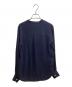 POLO RALPH LAUREN (ポロ・ラルフローレン) シルクスキッパーブラウス ネイビー サイズ:XS：6000円