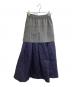 OMMO (オーエムエムオー) MIX FABRIC FLARE SK グレー×ネイビー サイズ:36：15000円