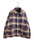 DANKE SCHONダンケ シェーン）の古着「中綿チェックジャケット」｜レッド×ブルー
