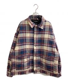 DANKE SCHON（ダンケ シェーン）の古着「中綿チェックジャケット」｜レッド×ブルー
