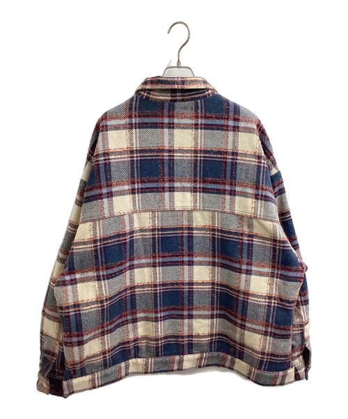 DANKE SCHON（ダンケ シェーン）Danke schon (ダンケ シェーン) 中綿チェックジャケット レッド×ブルー サイズ:Freeの古着・服飾アイテム