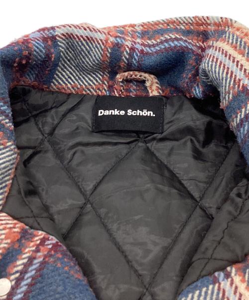 DANKE SCHON（ダンケ シェーン）Danke schon (ダンケ シェーン) 中綿チェックジャケット レッド×ブルー サイズ:Freeの古着・服飾アイテム