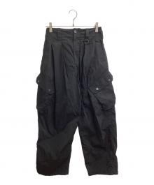 SUBLATIONS（サブレーションズ）の古着「WASHER NYLON RAF CARGO PANTS.」｜ブラック
