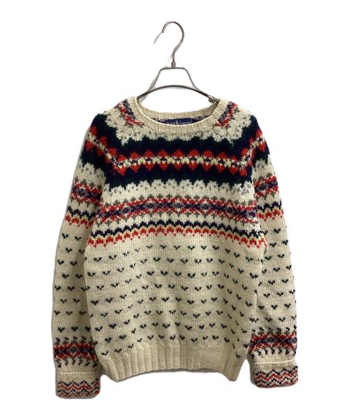 RALPH LAUREN（ラルフローレン）RALPH LAUREN (ラルフローレン) HAND KNIT セーター アイボリー サイズ:Lの古着・服飾アイテム