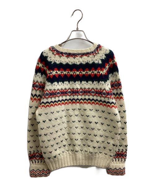 RALPH LAUREN（ラルフローレン）RALPH LAUREN (ラルフローレン) HAND KNIT セーター アイボリー サイズ:Lの古着・服飾アイテム
