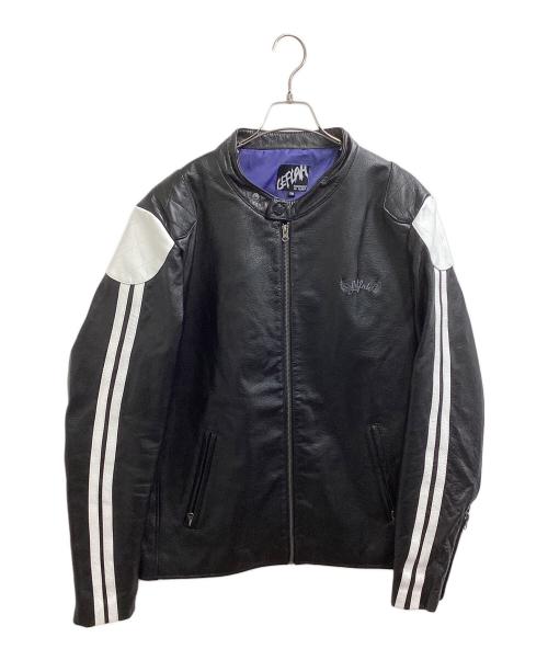 LEFLAH（レフラー）LEFLAH (レフラー) レザーライダースジャケット ブラック サイズ:XXLの古着・服飾アイテム