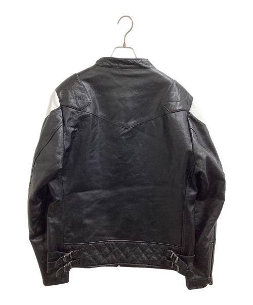 LEFLAH（レフラー）LEFLAH (レフラー) レザーライダースジャケット ブラック サイズ:XXLの古着・服飾アイテム