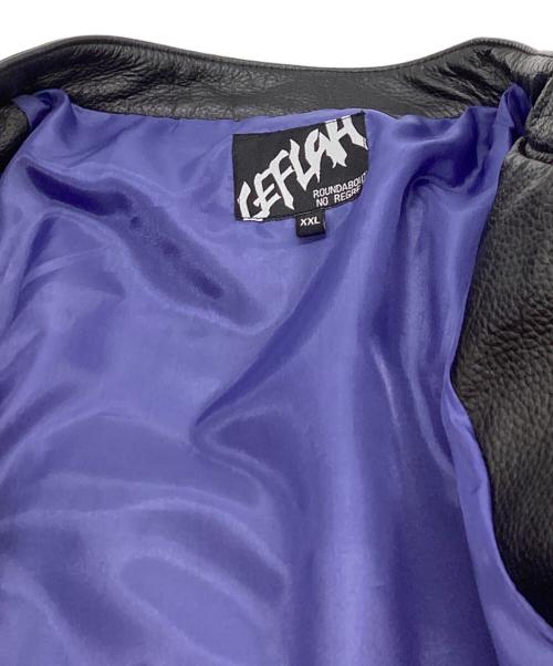LEFLAH（レフラー）LEFLAH (レフラー) レザーライダースジャケット ブラック サイズ:XXLの古着・服飾アイテム