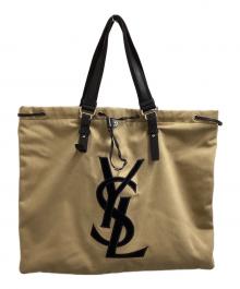 Yves Saint Laurent Rive Gauche（イヴ・サンローラン リヴ・ゴーシュ）の古着「カハラトートバッグ　/　121627」｜ベージュ