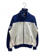 adidasアディダス）の古着「70's トラックジャケット / デサント製 / 西ドイツ製」｜ネイビー×ホワイト