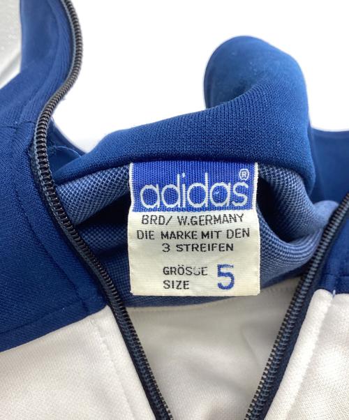 adidas（アディダス）adidas (アディダス) 70's トラックジャケット / デサント製 / 西ドイツ製 ネイビー×ホワイト サイズ:5の古着・服飾アイテム