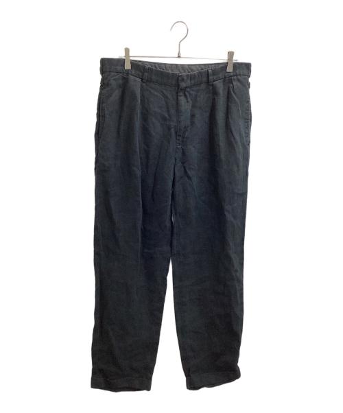 POLO RALPH LAUREN（ポロ・ラルフローレン）POLO RALPH LAUREN (ポロ・ラルフローレン) リネン タック スラックス ブラック サイズ:36/32の古着・服飾アイテム