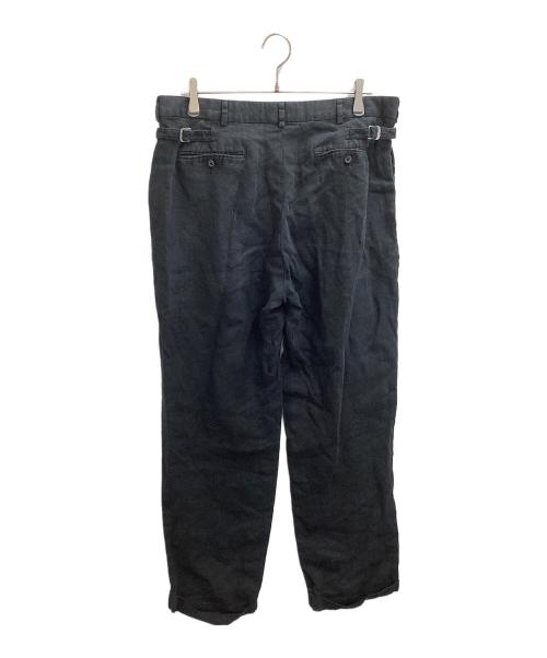 POLO RALPH LAUREN（ポロ・ラルフローレン）POLO RALPH LAUREN (ポロ・ラルフローレン) リネン タック スラックス ブラック サイズ:36/32の古着・服飾アイテム