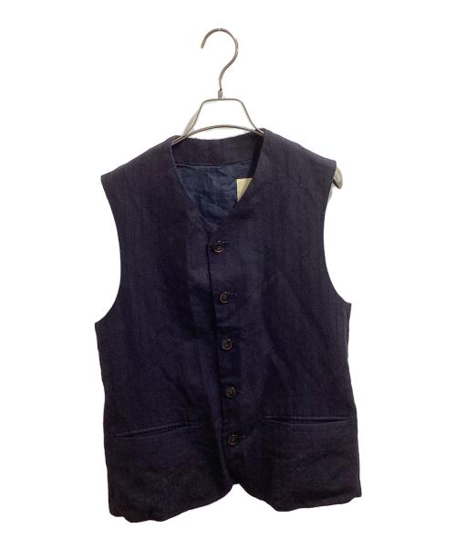 KLASICA（クラシカ）KLASICA (クラシカ) ジレ付リネン混テーラードジャケット ネイビー サイズ:3の古着・服飾アイテム