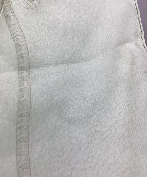 HERMES（エルメス）HERMES (エルメス) カレ140 深海魚 Grands Fonds モスリン  黄緑の古着・服飾アイテム