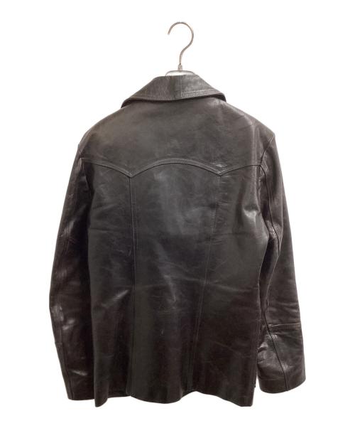 VENT COUVERT（ヴァンクヴェール）VENT COUVERT (ヴァンクヴェール) レザーコート / フランス製 ブラウン サイズ:Sの古着・服飾アイテム